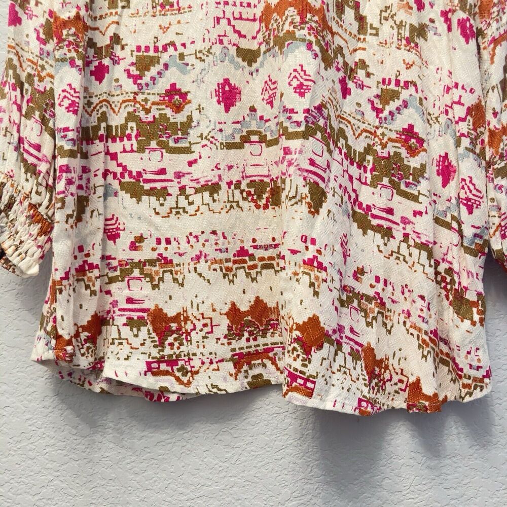 Boho Geometric Pattern Retro Casual Long Sleeve B… - image 6